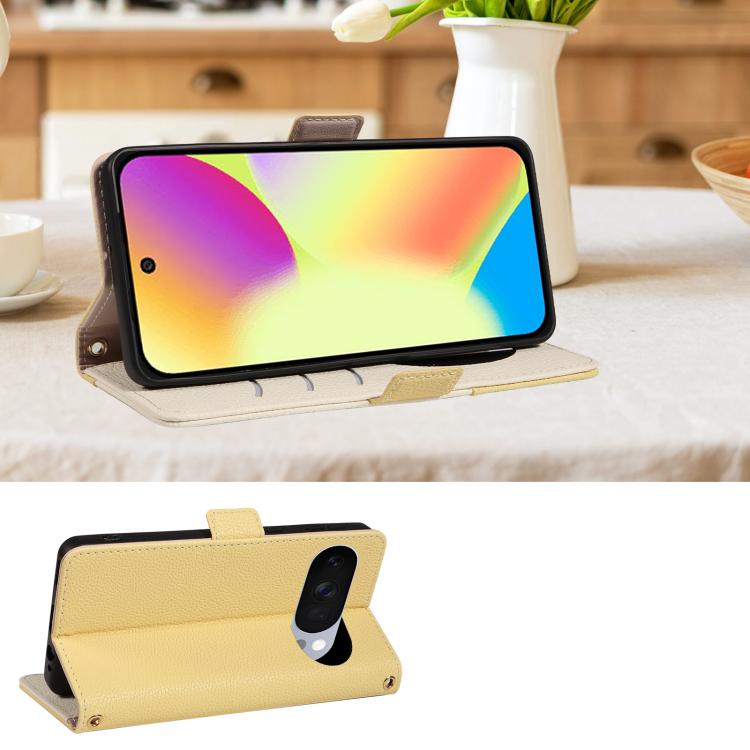 For Google Pixel 10 Litchi Texture Wallet Mirror Leather Phone Case