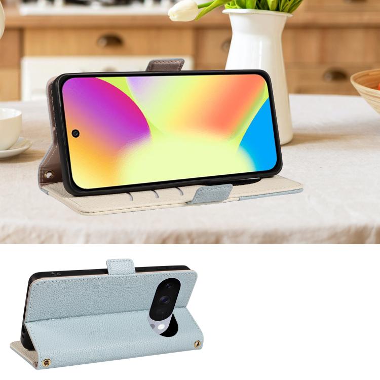 For Google Pixel 10 Litchi Texture Wallet Mirror Leather Phone Case