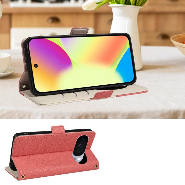 For Google Pixel 10 Litchi Texture Wallet Mirror Leather Phone Case