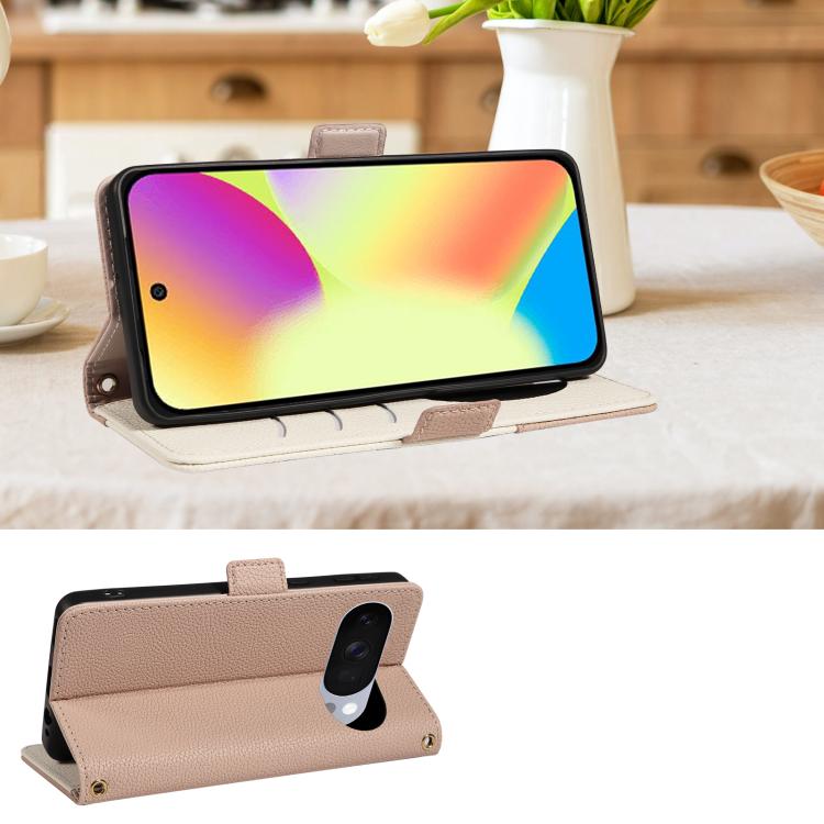 For Google Pixel 10 Litchi Texture Wallet Mirror Leather Phone Case