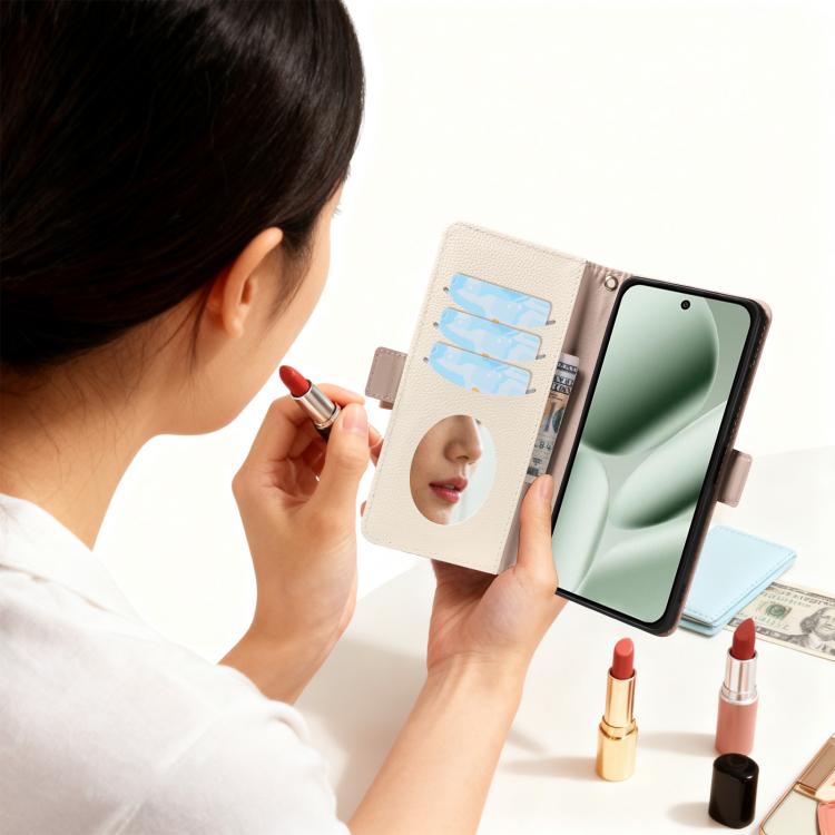 For Google Pixel 10 Pro XL Litchi Texture Wallet Mirror Leather Phone Case