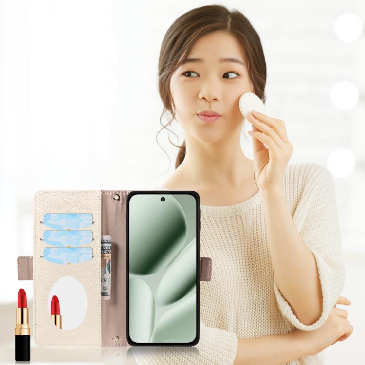 For Google Pixel 10 Pro XL Litchi Texture Wallet Mirror Leather Phone Case