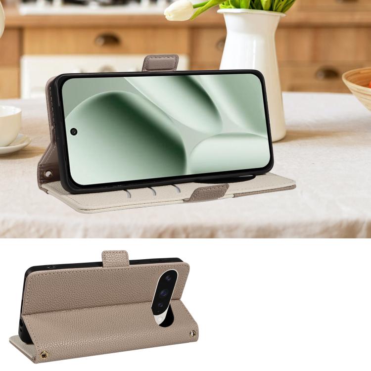 For Google Pixel 10 Pro XL Litchi Texture Wallet Mirror Leather Phone Case
