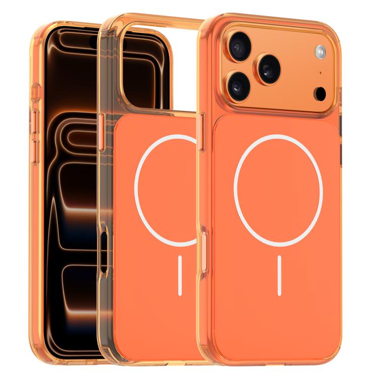 For iPhone 17 Pro Max Gold-Orange Original Color MagSafe Shockproof Phone Case