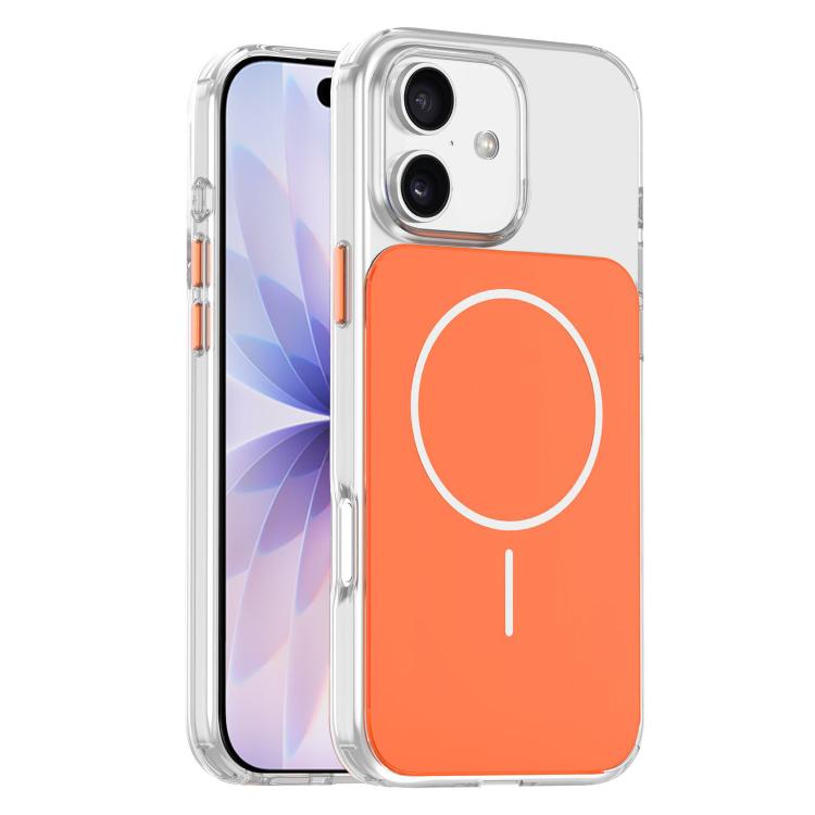 For iPhone 17 Gold-Orange Original Color MagSafe Shockproof Phone Case