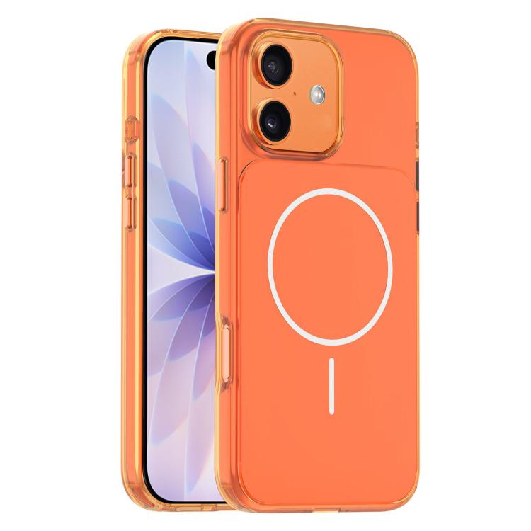 For iPhone 17 Gold-Orange Original Color MagSafe Shockproof Phone Case