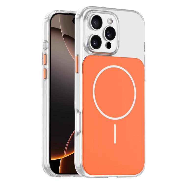 For iPhone 16 Pro Gold-Orange Original Color MagSafe Shockproof Phone Case