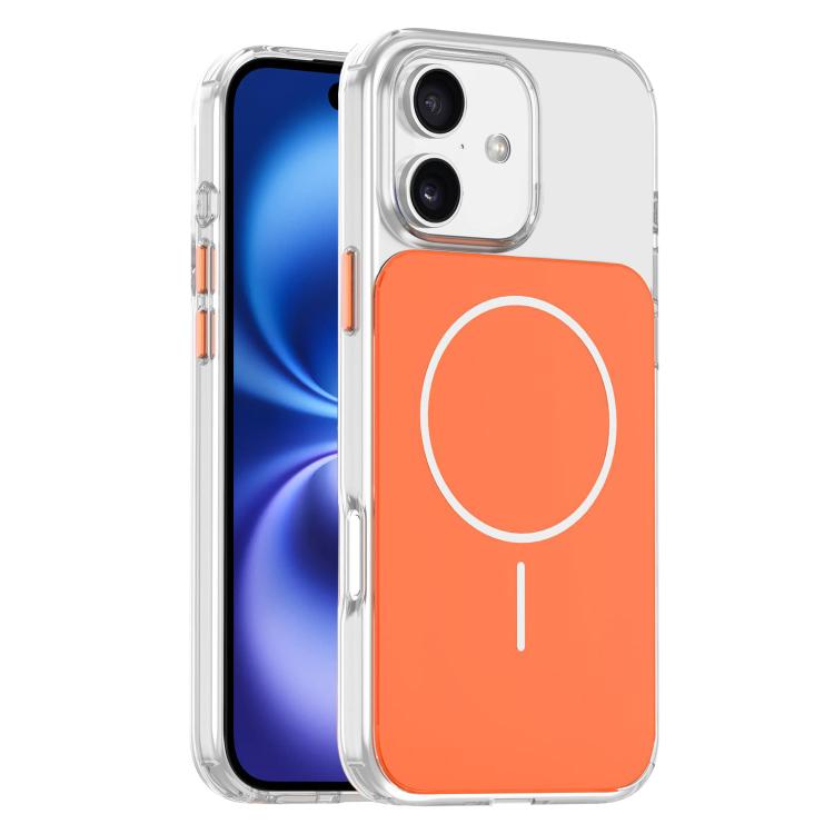 For iPhone 16 Gold-Orange Original Color MagSafe Shockproof Phone Case