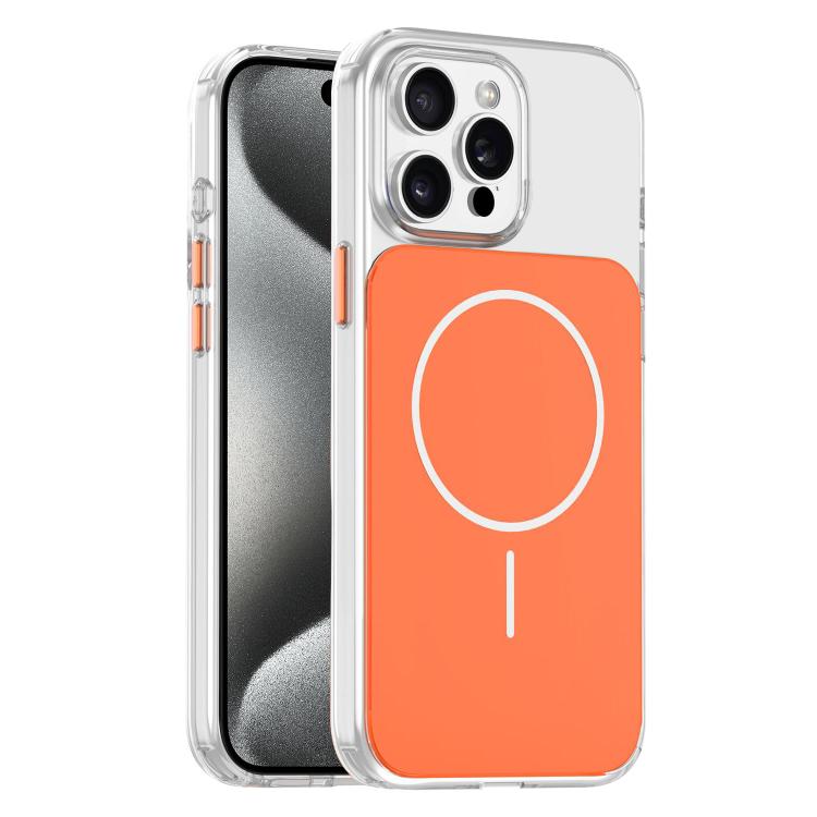 For iPhone 15 Pro Gold-Orange Original Color MagSafe Shockproof Phone Case