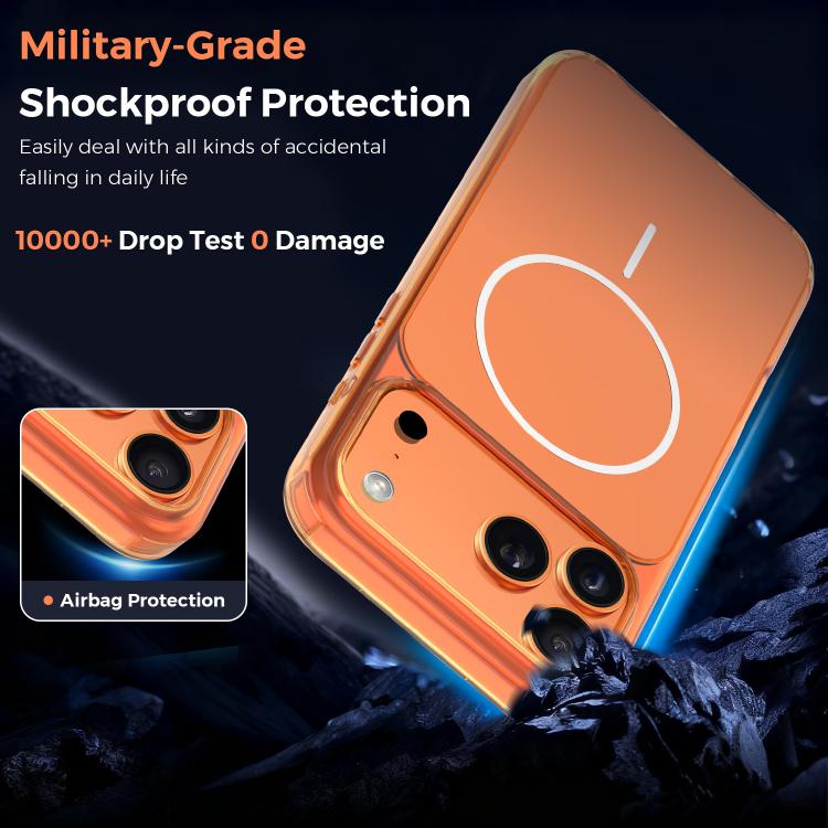 For iPhone 17 Pro Gold-Orange Original Color MagSafe Shockproof Phone Case