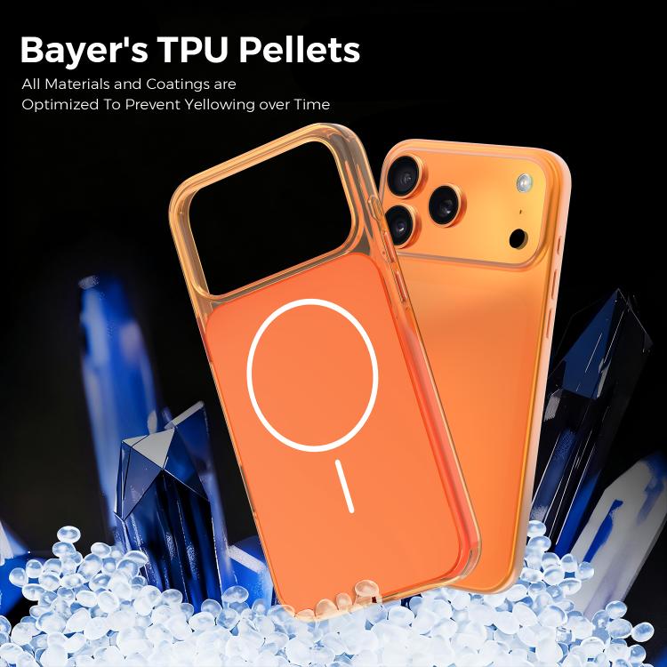 For iPhone 15 Pro Gold-Orange Original Color MagSafe Shockproof Phone Case