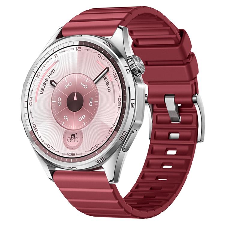 22mm Staircase Texture Solid Color Fluororubber Watch Band