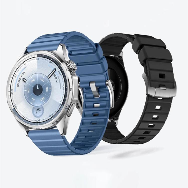 22mm Staircase Texture Solid Color Fluororubber Watch Band