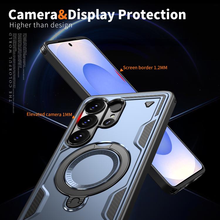 For Samsung Galaxy S26 Ultra 5G Kalebol PC Hybrid TPU Armor MagSafe Ring Holder Phone Case