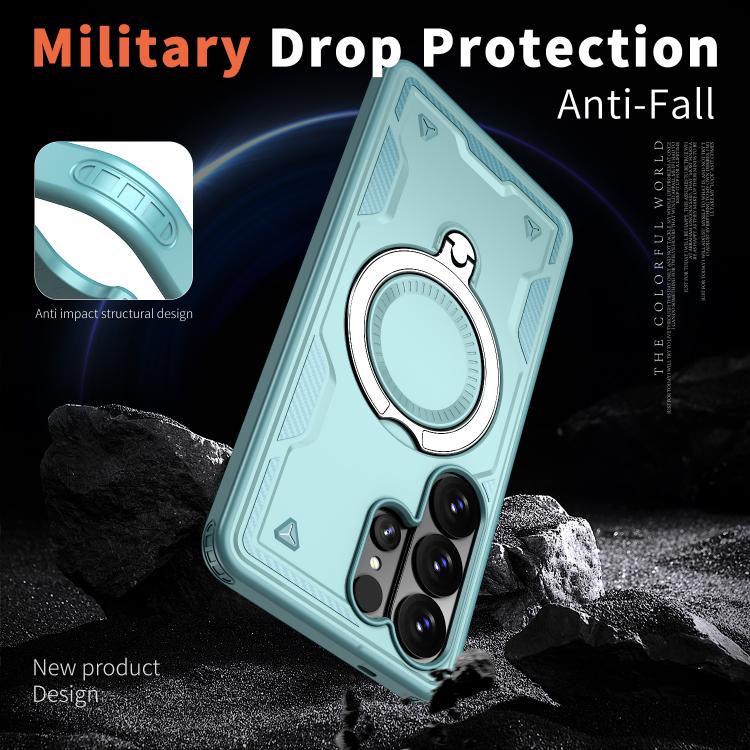 For Samsung Galaxy S26 Ultra 5G Kalebol PC Hybrid TPU Armor MagSafe Ring Holder Phone Case