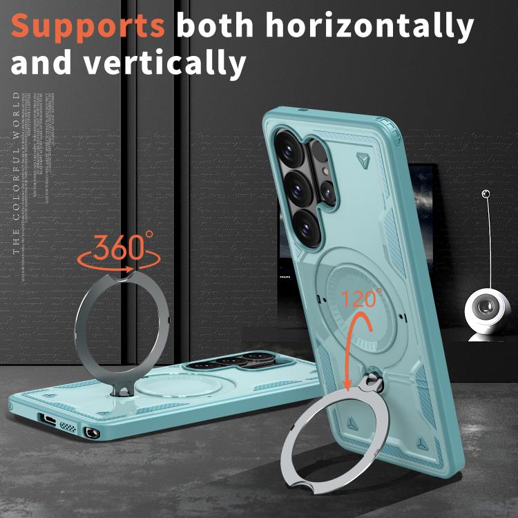 For Samsung Galaxy S26 Ultra 5G Kalebol PC Hybrid TPU Armor MagSafe Ring Holder Phone Case