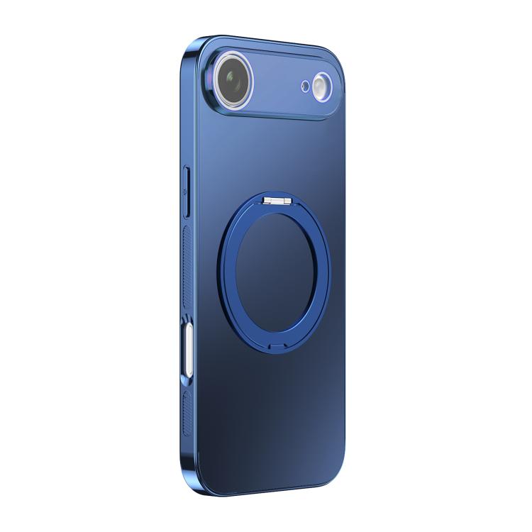 For iPhone Air 360 Degree Rotating Holder MagSafe Electroplated Phone Case with Lens Cover