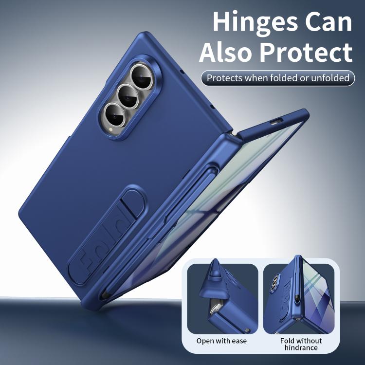 For Samsung Galaxy Z Fold3 5G Blazing Flame Case-Film Integrated Shockproof Phone Case with Pen