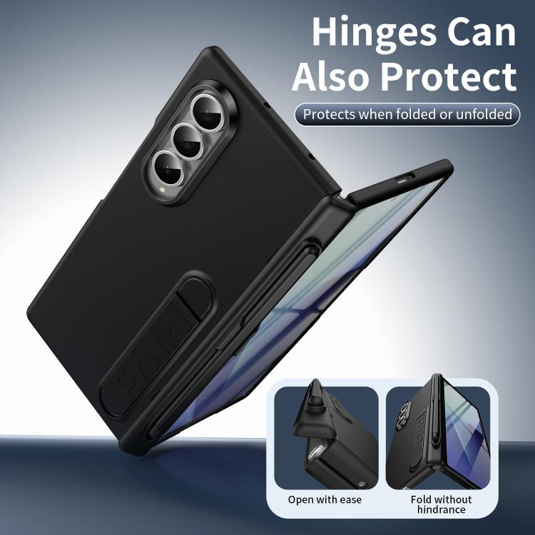 For Samsung Galaxy Z Fold3 5G Blazing Flame Case-Film Integrated Shockproof Phone Case with Pen
