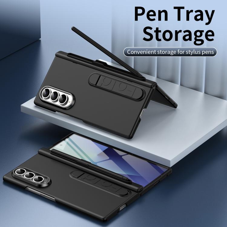For Samsung Galaxy Z Fold3 5G Blazing Flame Case-Film Integrated Shockproof Phone Case with Pen