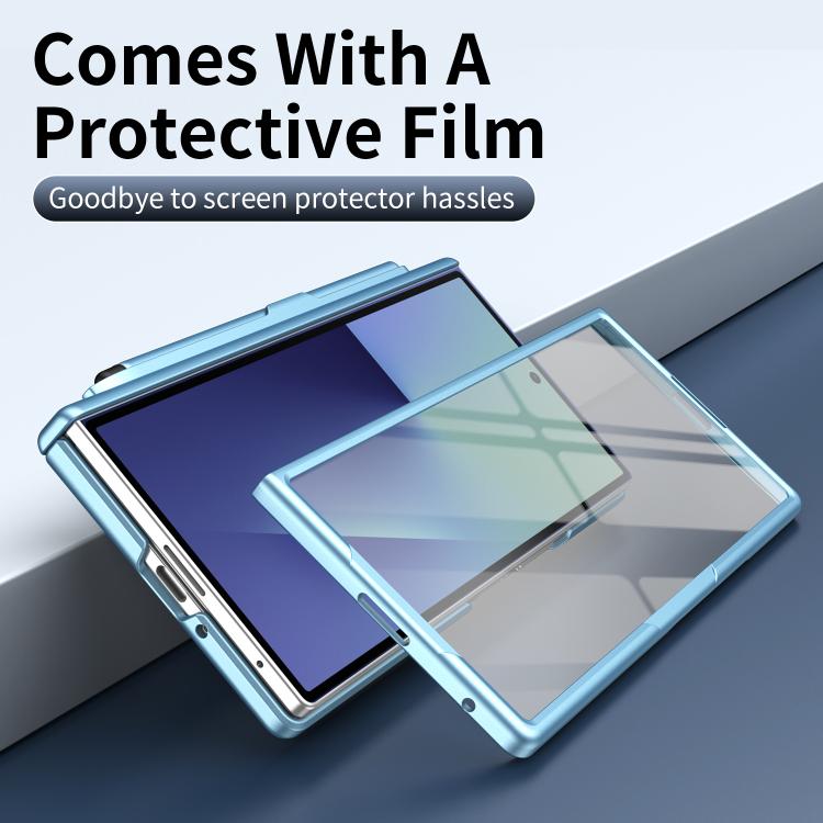 For Samsung Galaxy Z Fold3 5G Blazing Flame Case-Film Integrated Shockproof Phone Case with Pen