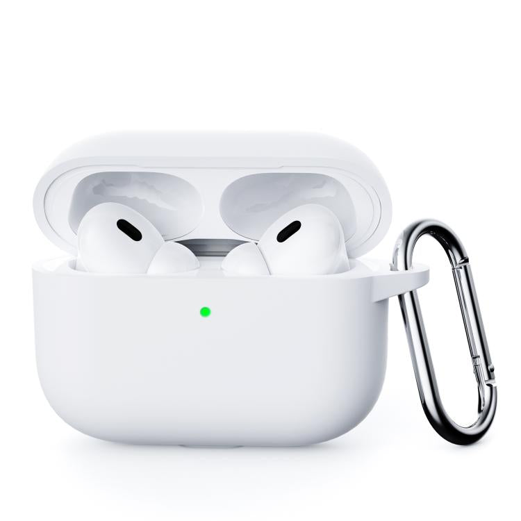 For AirPods Pro 3 Simple Solid Color Silicone Protective Cover with Hook