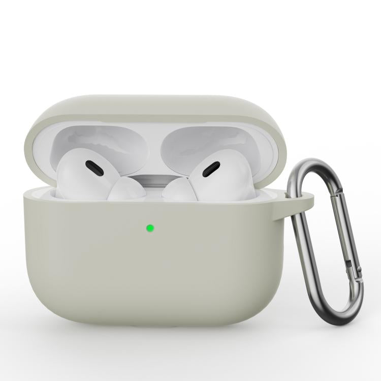 For AirPods Pro 3 Simple Solid Color Silicone Protective Cover with Hook