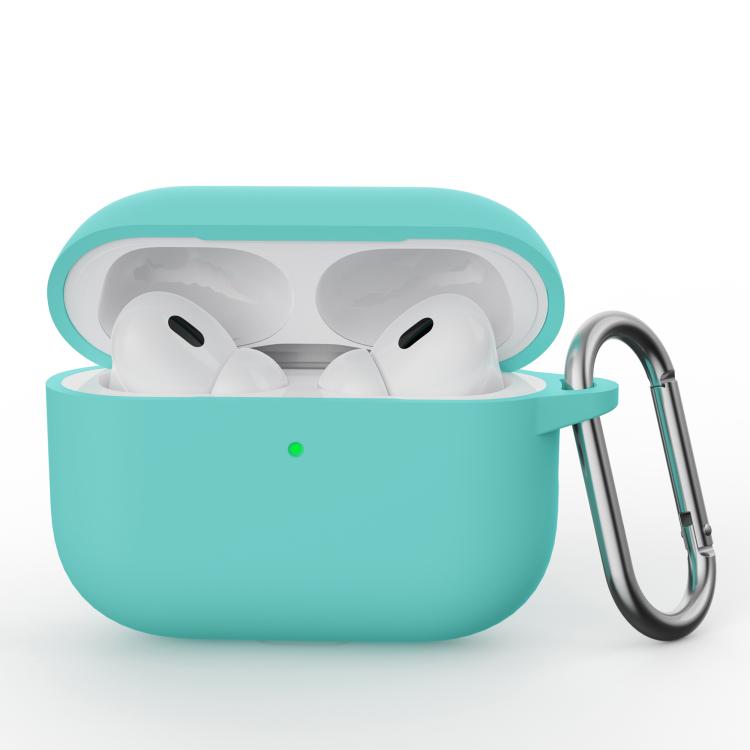 For AirPods Pro 3 Simple Solid Color Silicone Protective Cover with Hook