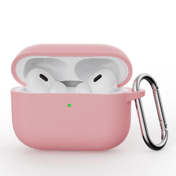 For AirPods Pro 3 Simple Solid Color Silicone Protective Cover with Hook