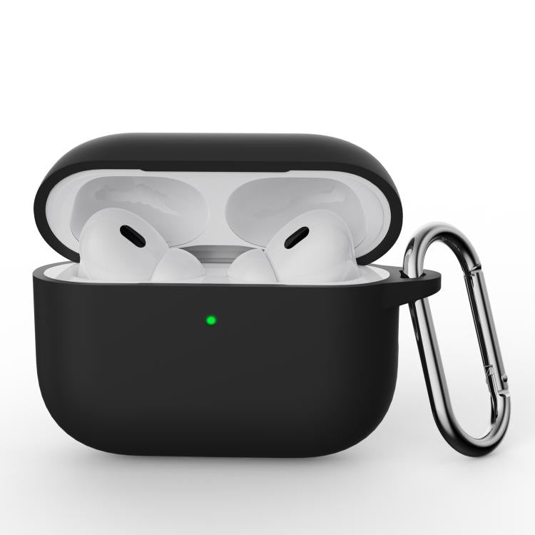 For AirPods Pro 3 Simple Solid Color Silicone Protective Cover with Hook