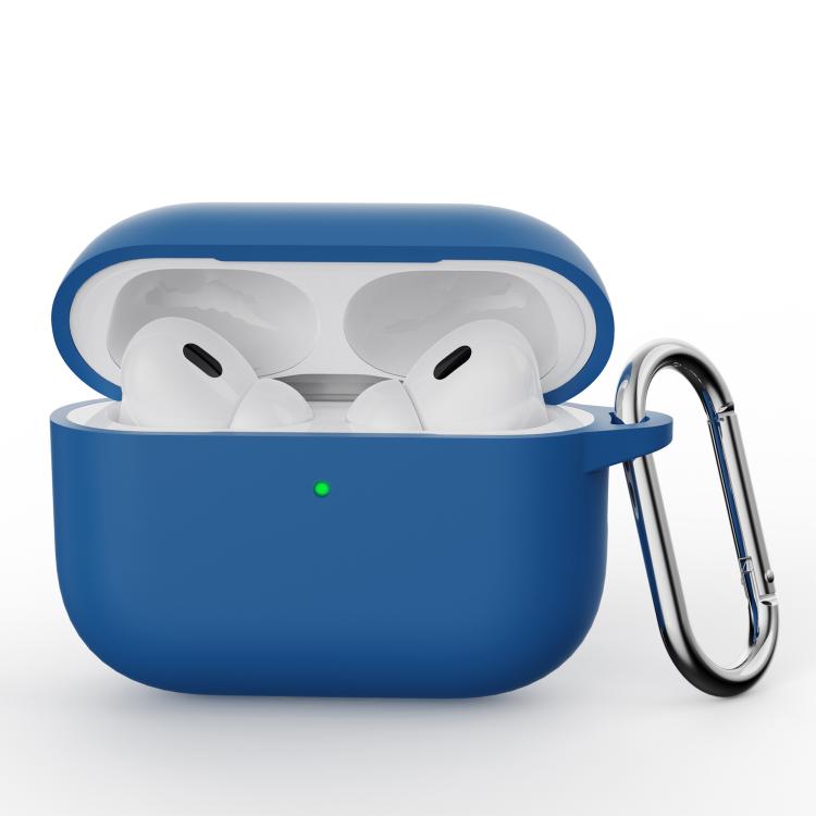 For AirPods Pro 3 Simple Solid Color Silicone Protective Cover with Hook