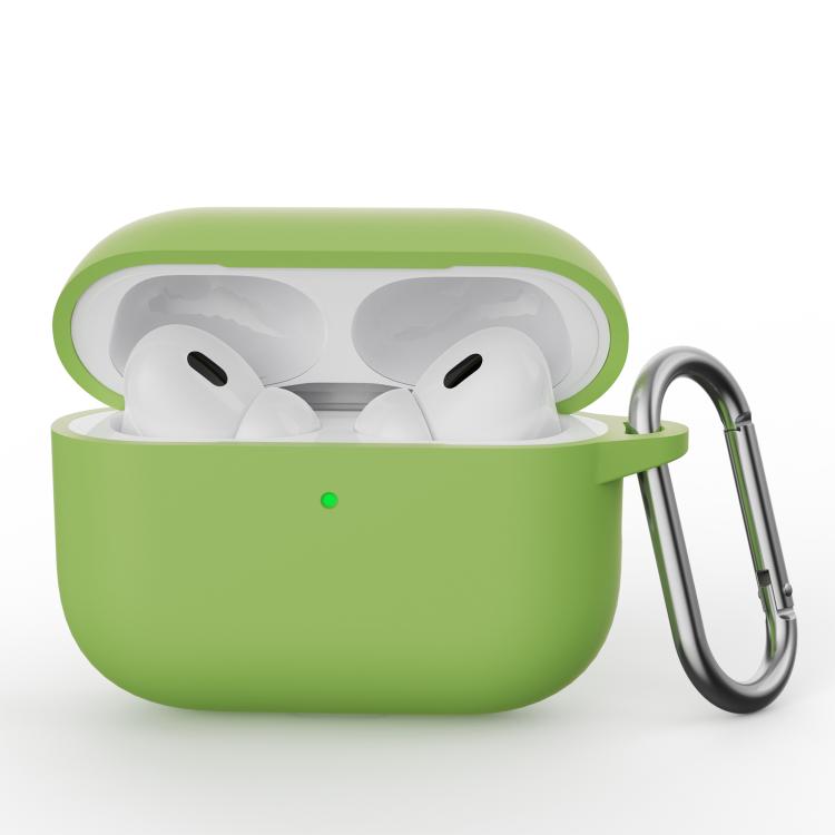 For AirPods Pro 3 Simple Solid Color Silicone Protective Cover with Hook