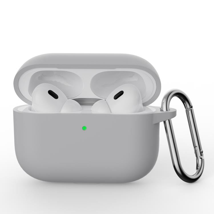 For AirPods Pro 3 Simple Solid Color Silicone Protective Cover with Hook