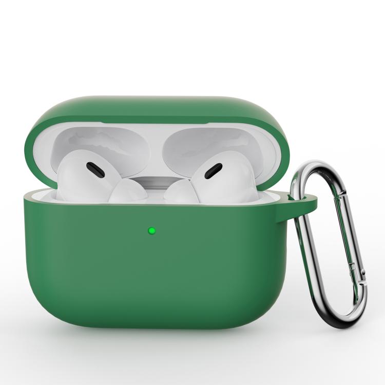 For AirPods Pro 3 Simple Solid Color Silicone Protective Cover with Hook