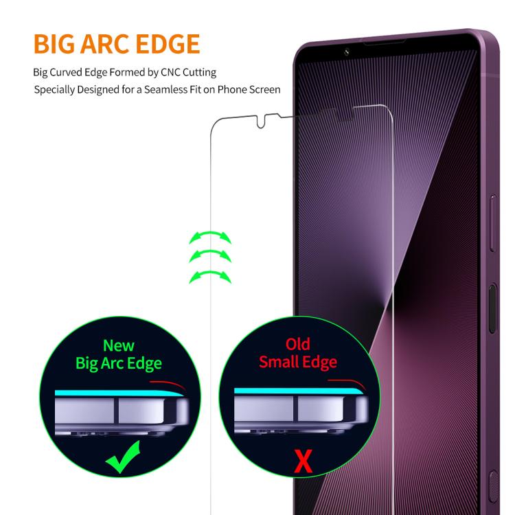 For Sony Xperia 1 VII ENKAY 9H Big Arc Edge High Aluminum-silicon Tempered Glass Film