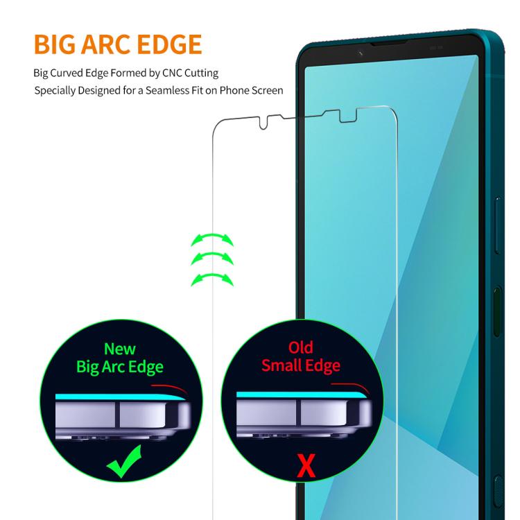 For Sony Xperia 1 VII 2pcs ENKAY 9H Big Arc Edge High Aluminum-silicon Tempered Glass Film