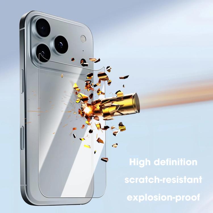 For iPhone 17 Kalebol 9H Hardness Scratch-resistant HD Clear Back Protector Tempered Glass Film