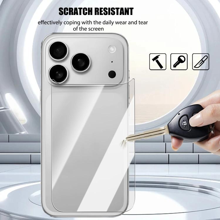 For iPhone 17 Pro Kalebol 9H Hardness Scratch-resistant HD Clear Back Protector Tempered Glass Film