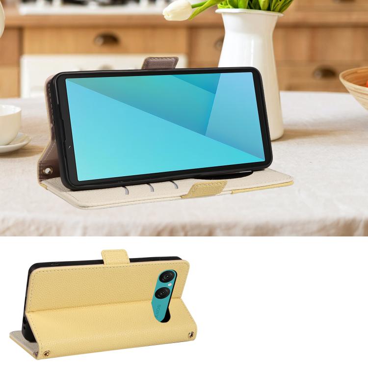 For Sony Xperia 10 VII Litchi Texture Wallet Mirror Leather Phone Case