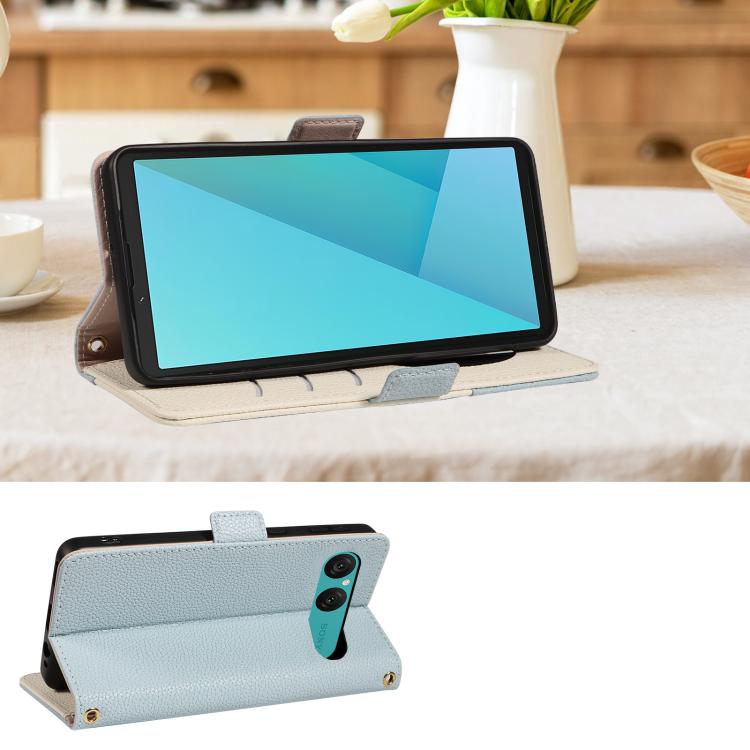 For Sony Xperia 10 VII Litchi Texture Wallet Mirror Leather Phone Case