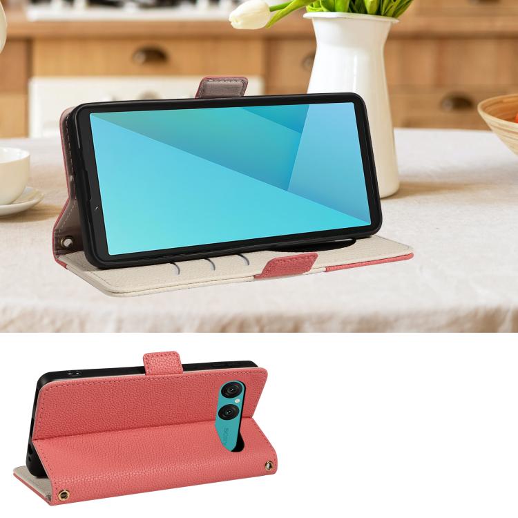 For Sony Xperia 10 VII Litchi Texture Wallet Mirror Leather Phone Case