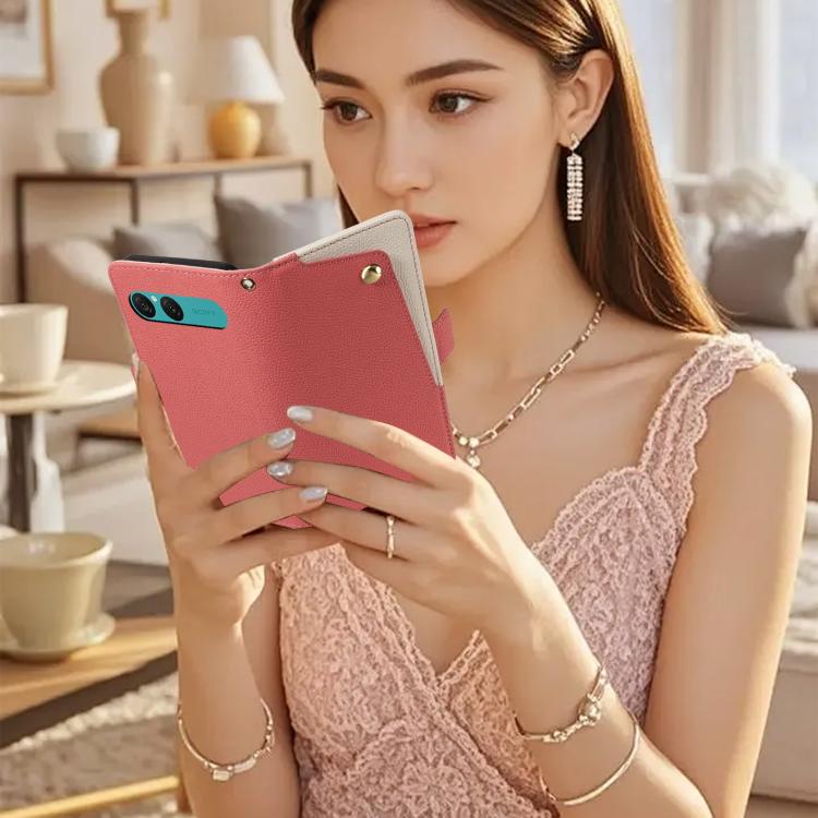 For Sony Xperia 10 VII Litchi Texture Wallet Mirror Leather Phone Case