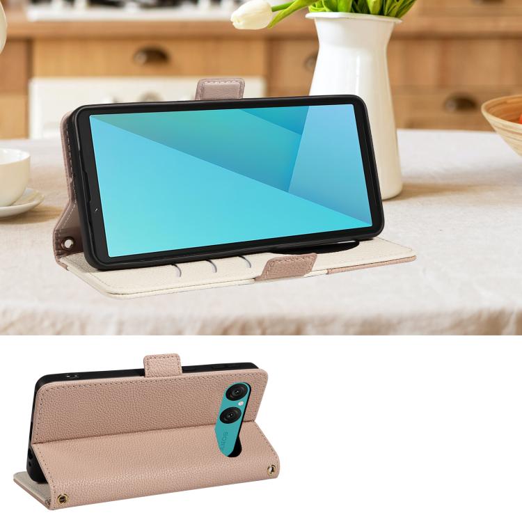 For Sony Xperia 10 VII Litchi Texture Wallet Mirror Leather Phone Case