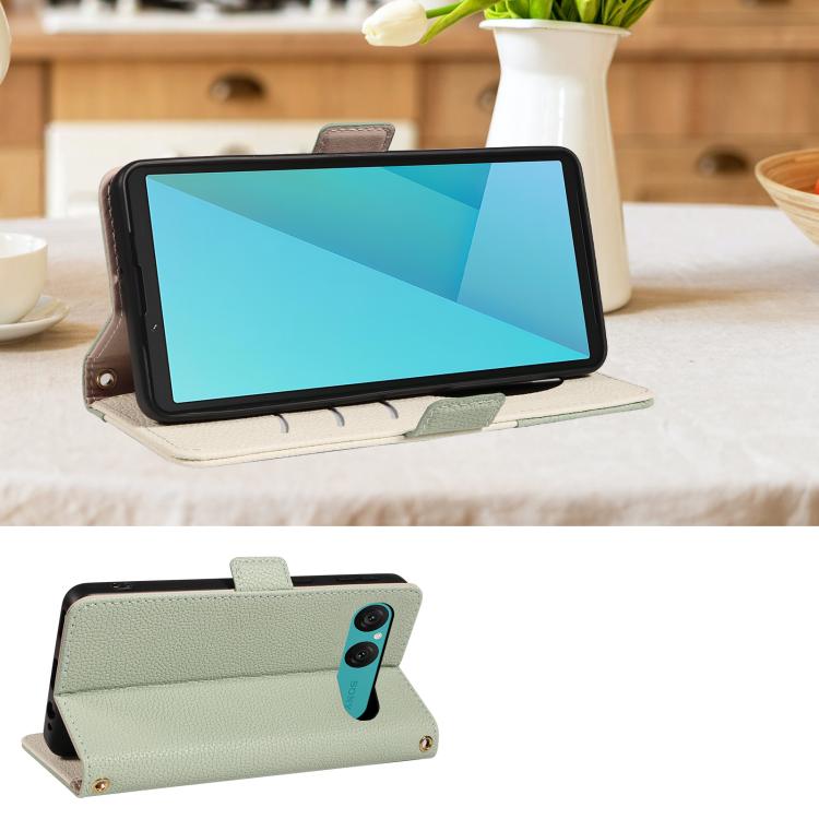 For Sony Xperia 10 VII Litchi Texture Wallet Mirror Leather Phone Case