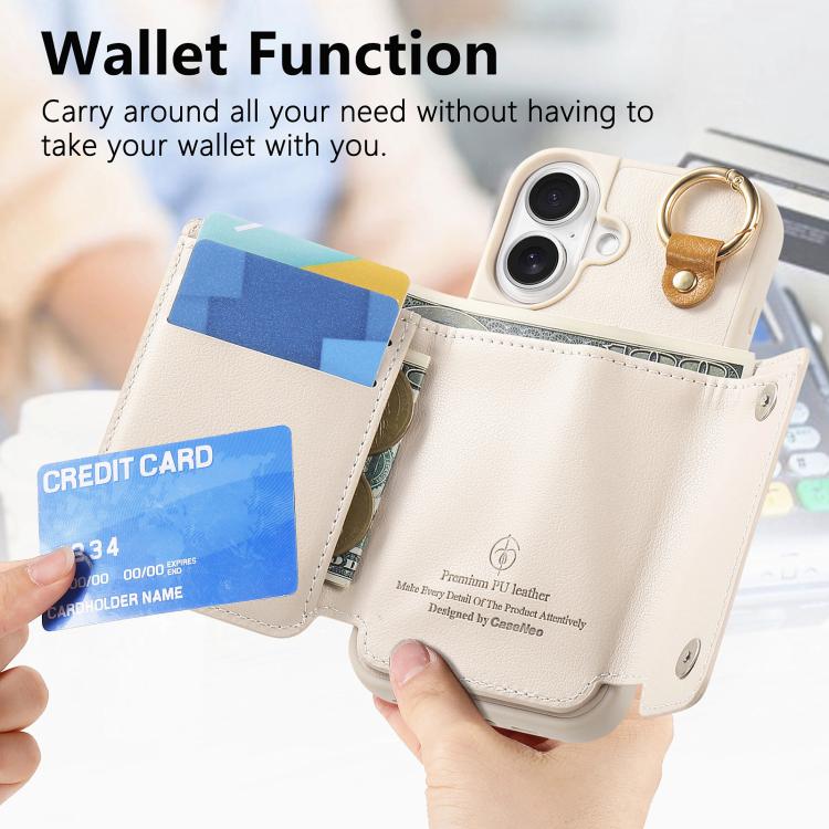 For iPhone 17 Dream Wallet D Buckle Leather Back Cover Phone Case