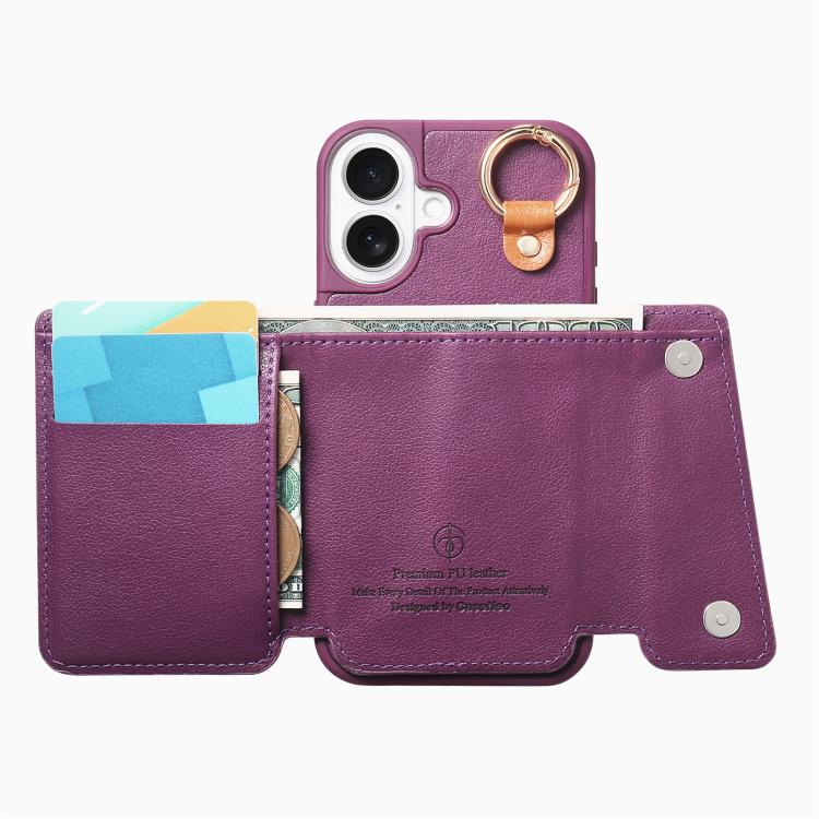 For iPhone 17 Dream Wallet D Buckle Leather Back Cover Phone Case