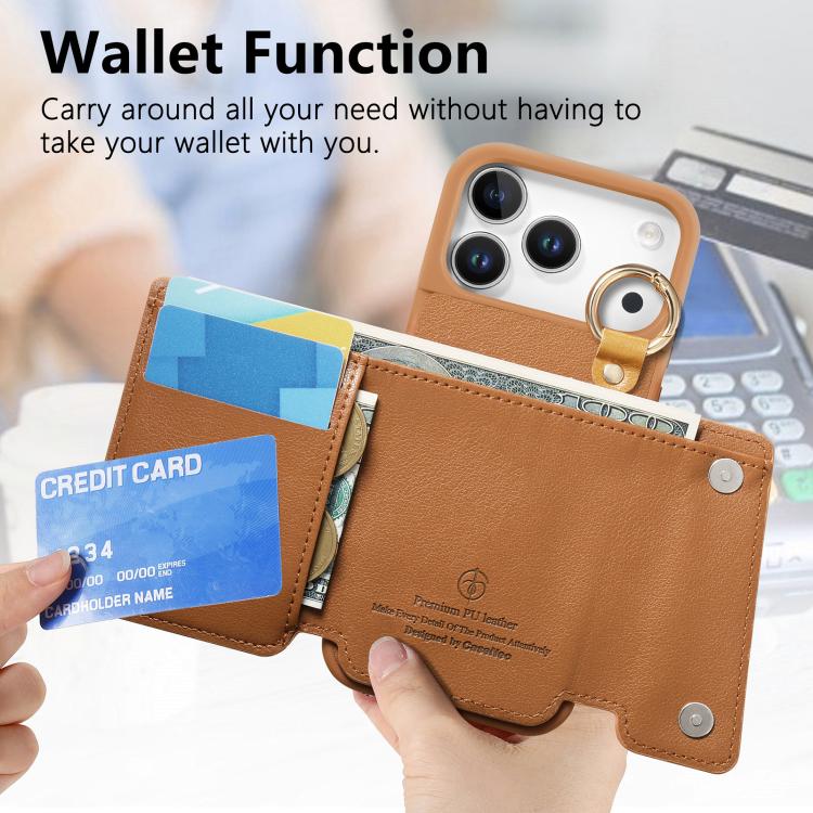 For iPhone 17 Pro Dream Wallet D Buckle Leather Back Cover Phone Case