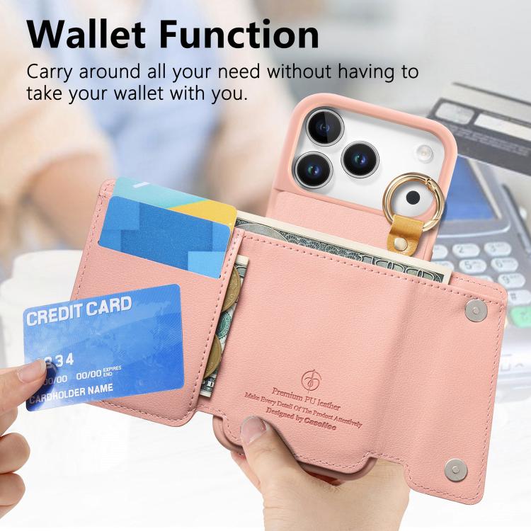 For iPhone 17 Pro Dream Wallet D Buckle Leather Back Cover Phone Case