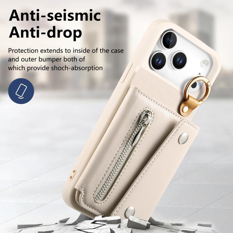 For iPhone 17 Pro Dream Wallet D Buckle Leather Back Cover Phone Case