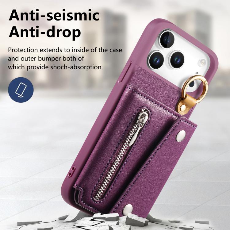 For iPhone 17 Pro Dream Wallet D Buckle Leather Back Cover Phone Case
